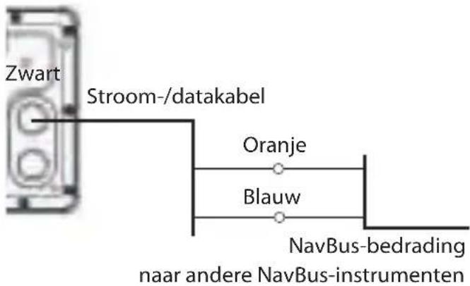 Zwart Sroom-/datakabel Oranje Blauw NavBus-bedrading naar andere NavBus-instrumenten
