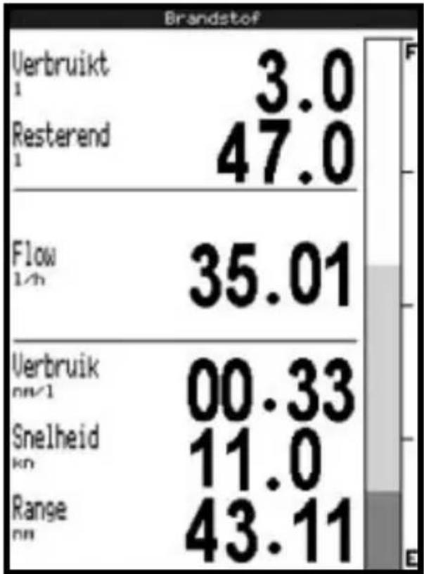 NAVMAN Tracker 5500i - Het brandstofscherm laat zien: - 1