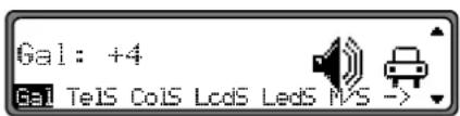 Gal: +4 Gal 1 Tel5 Col5 Lcd5 Led5 N/S ->