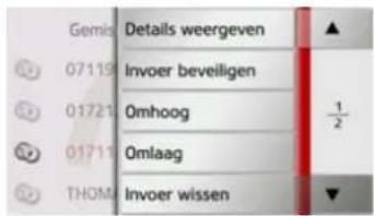 Gemis Details weergeven 07119 Invoer beveiligen 01721 Omhoog 01711 Omlaag THOM Invoer wissen ▲ ½