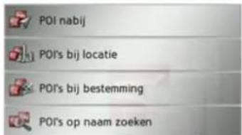 POI nabij POI's bij locatie POI's bij bestemming POI's op naam zoeken