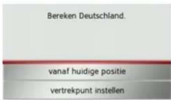 Bereken Deutschland. vanaf huidige positie vertrekpunt instellen