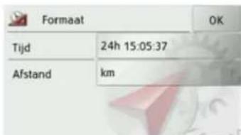 Formaat Tijd 24h 15:05:37 Afstand km