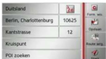 Duitsland Berlin, Charlottenburg 10625 Kantstrasse 12 Kruispunt POI zoeken Form. wu. Opolaan Route verg. Start