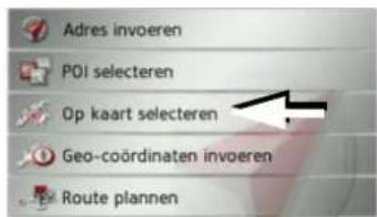 Adres invoeren POI selecteren Op kaart selecteren Geo-coördinaten invoeren Route plannen