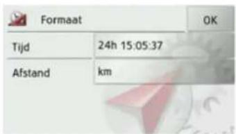 Formaat Tijd 24h 15:05:37 Afstand km