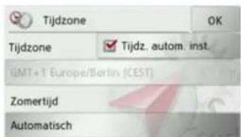 Tijdzone OK Tijdzone ✓ Tijdz. autom. inst. GMT+1 Europe/Berlin (CEST) Zomertijd Automatisch