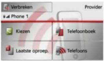 Verbreken Phone 1 Kiezen Telefoonboek Laatste oproep. Telefoons Provider