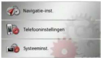 Navigatie-inst. Telefooninstellingen Systeeminst.