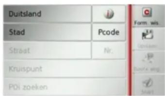 Duitsland Stad Pcode Strast Nr. Kruispunt POi zoeken Form. wls. Upisaan Boule wing Mart