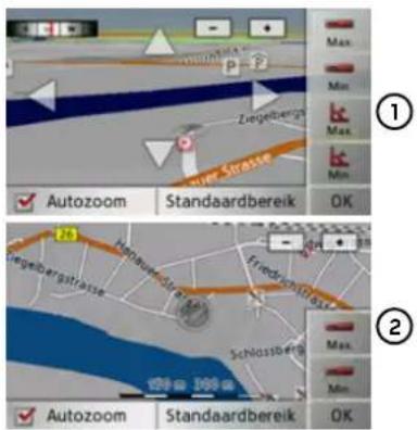 BECKER Traffic Assist Z 102 - Zoompercentages en kaarthoek wijzi- gen - 1