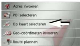 Adres invoeren POI selecteren Op kaart selecteren Geo-coördinaten invoeren Route plannen