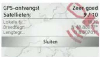 GPS-ontvangst Satellieten: Zeer goed 9 / 10 Lokale tj... Breedtegr... Lengtegr... Sluiten
