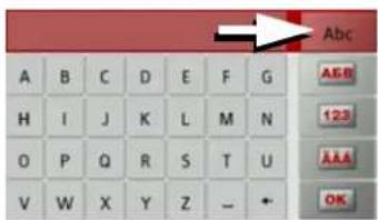 BECKER Traffic Assist Z 102 - Omschakeling hoofdletters/kleine let- ters - 1
