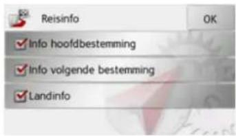 Reisinfo OK Info hoofdbestemming Info volgende bestemming Landinfo