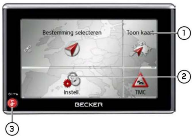Bestemming selecteren Toon kaat ① ② Install. TMC BECKER ③