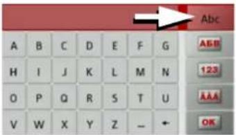BECKER Traffic Assist Z 108 - Omschakeling hoofdletters/kleine let- ters - 1