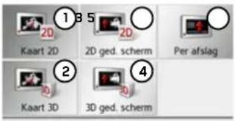 Kaart 2D 20 20 Per afslag Kaart 3D 3D ged. scherm 2 4