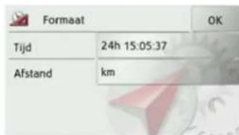 Formaat Tijd 24h 15:05:37 Afstand km