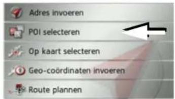 Adres invoeren POI selecteren Op kaart selecteren Geo-coördinaten invoeren Route plannen