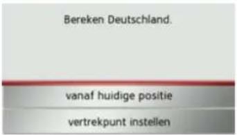 Bereken Deutschland. vanaf huidige positie vertrekpunt instellen
