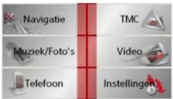 Navigatie TMC Muziek/Foto's Video Telefoon Instellingen