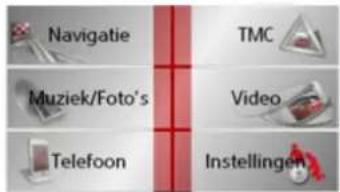 Navigatie TMC Muziek/Foto's Video Telefoon Instellingen