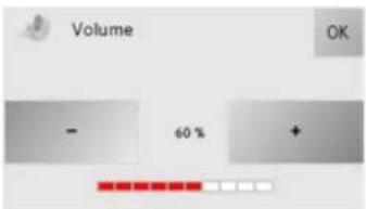 Volume - 60 % + OK