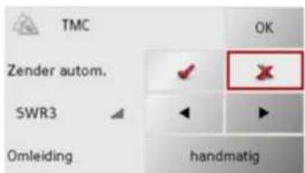 TMC OK Zender autom. SWR3 Omleiding handmatig