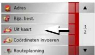 Adres Bijz. best. Uit kaart Coördinaten invoeren Routeplanning