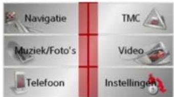 Navigatie TMC Muziek/Foto's Video Telefoon Instellingen