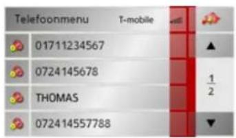 Telefoonmenu T-mobile 01711234567 0724145678 THOMAS 072414557788