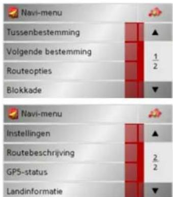 BECKER Traffic Assist Pro Z 250 - Optiemenu oproepen (toolbar) - 1