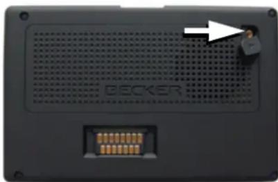 BECKER Traffic Assist Pro Z 250 - Externe antenne aansluiten - 1