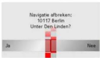 Navigatie afbreken: 10117 Berlin Unter Den Linden? Ja Nee