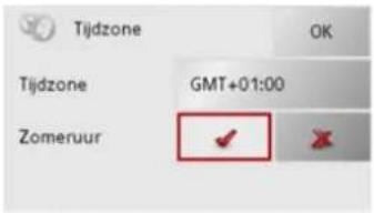 Tijdzone OK Tijdzone GMT+01:00 Zomeruur ✓ ✗