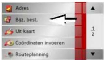 Adres Bijz. best. Uit kaart Coördinaten invoeren Routeplanning