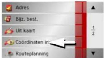 Adres Bijz. best. Uit kaart Coördinaten in Routeplanning