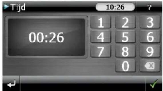 Tijd 10:26 ? 00:26 1 2 3 4 5 6 7 8 9 0