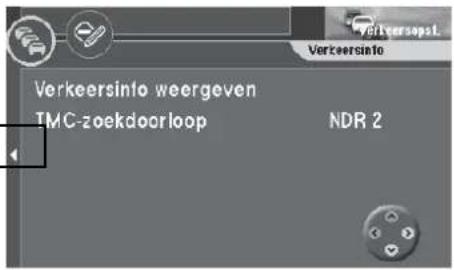 Verkeersinfo weergeven TMC-zoekdoorloop NDR 2