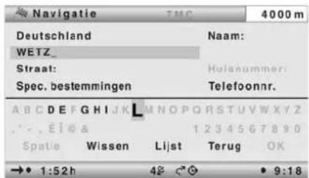 VDO DAYTON MS 5200 XL - Invoerbestemmingen - 1