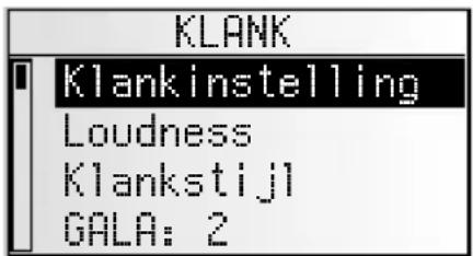 VDO DAYTON MS 4200 RS - Menu "KLANK" - 1