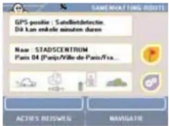 GPS position : Satellite detectie. D4 kan erkte minuten duren Now : STADSCENTRUM Paris 04 (Paris/Ville de Paris/Fra... ACTRES REISWEG NAVIGATE