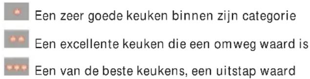Een zeer goede keuken binnen zijn categorie Een excellente keuken die een omweg waard is Een van de beste keukens, een uitstap waard