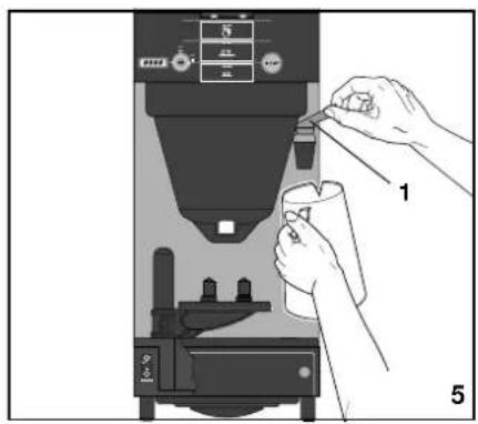 Douwe Egberts Cafitesse 110 Next Generation - Aanduiding dat het reservoir met concentraat leeg is: - 2
