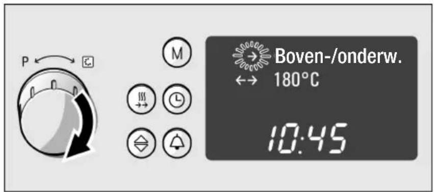 P M Boven-/onderw. ←→ 180°C 10:45