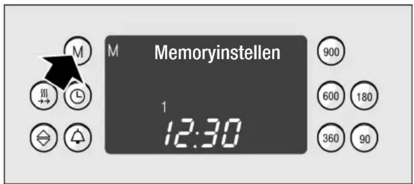M Memoryinstellen 1 12:30 900 600 180 360 90