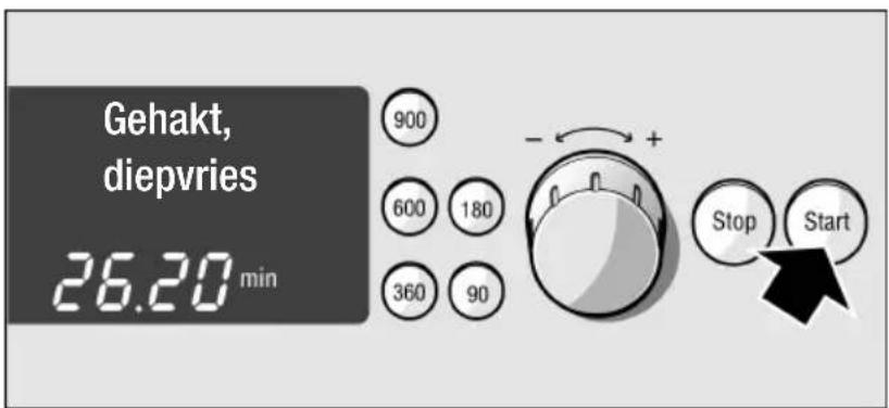 Gehakt, diepvries 26.20 min 900 600 180 360 90 - + Stop Start