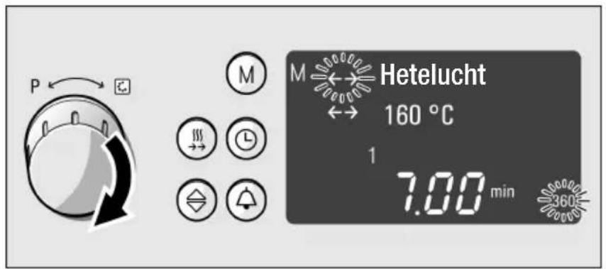 P M M Hetelucht 160 °C 1 7.00 min 360°