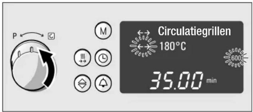 P M Circulatiegrillen 180°C 35.00 min